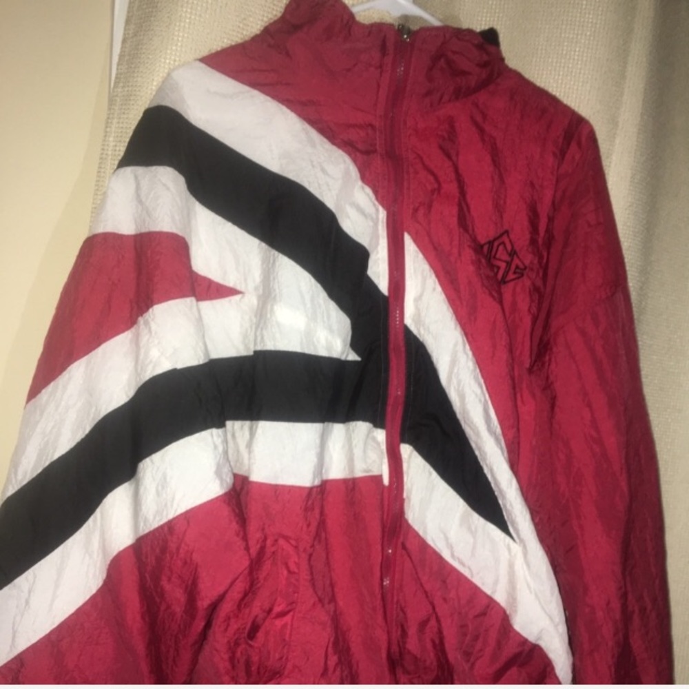 Burgundy windbreaker